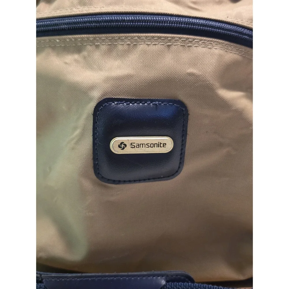 Vintage Samsonite Crossbody Travel Bag Tan Canvas Nylon Messenger Shoulder Bag